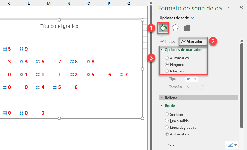 Cambiar Opciones de Marcador