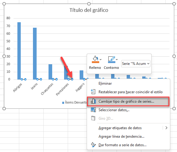 Cambiar Tipo de Gráfico de Series