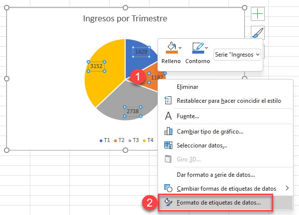 Dar Formato a Etiqueta de Datos