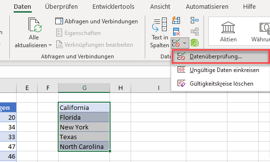 Datenueberpruefung aus Eindeutigen Werten