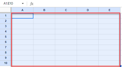 Druckbereich in Google Sheets markieren