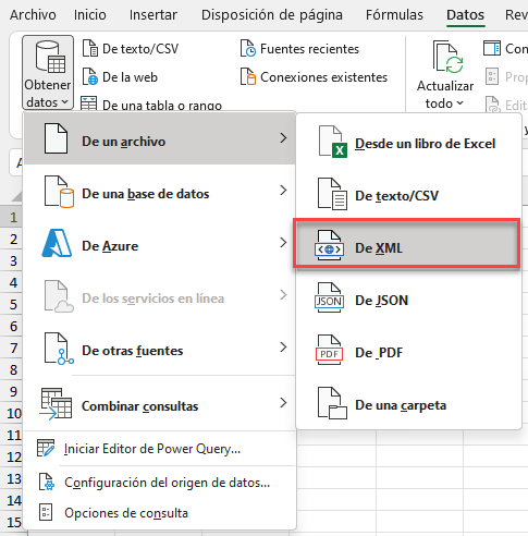 Enlace a un Archivo Fuente XML Externo