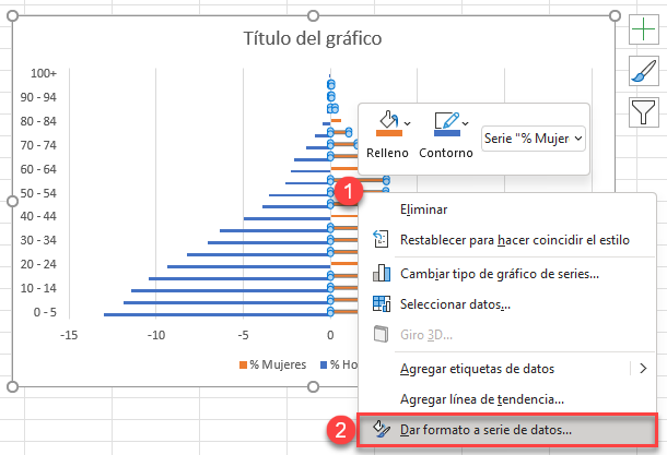 Formatear Serie de Datos en Excel