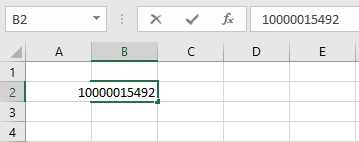 Grosse Zahl in Excel eingeben