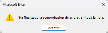 Ha Finalizado la Comprobación de Errores