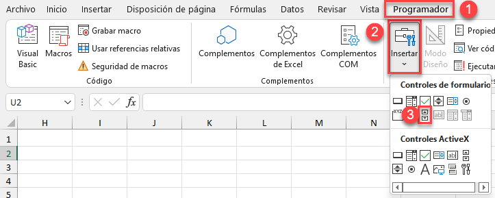 Insertar Barra de Desplazamiento