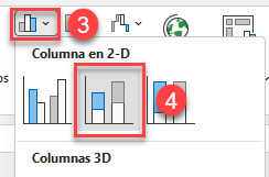 Insertar Gráfico de Columnas Apiladas