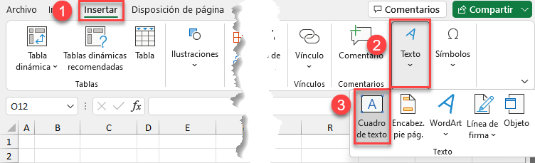 Insertar un Cuadro de Texto