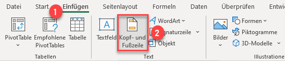 Kopfzeile in Excel oeffnen