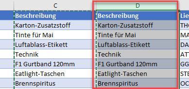 Kopierte Zellen in Excel eingefuegt