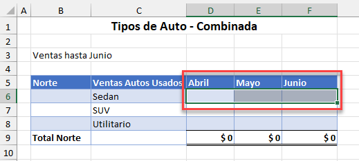 Seleccionar Celdas Destino