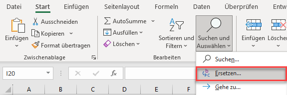 Sternchen und Excel Funktion Ersetzen