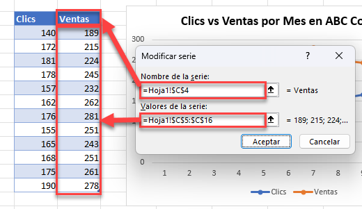 Ventana Modificar Serie de Datos