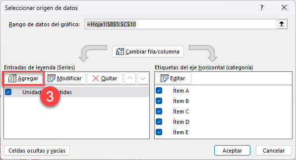 Ventana Seleccionar Origen de Datos