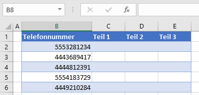 Zahlen in Excel bereinigt