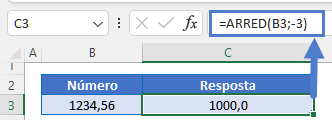 arredondar digitos numero 1000