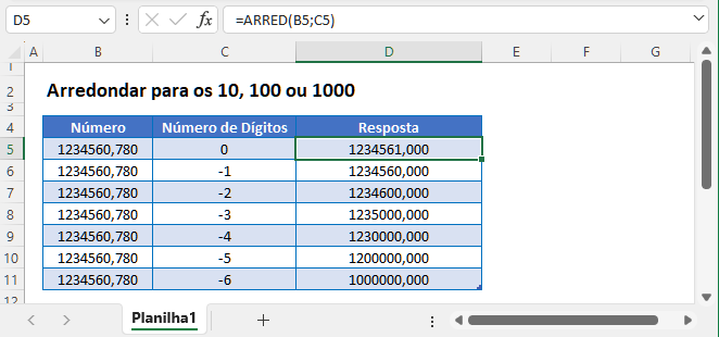 arredondar para multiplo dez