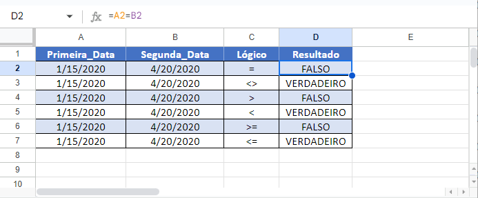 compara datas google