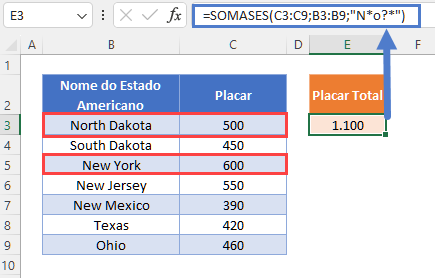 composicao de caracteres curinga