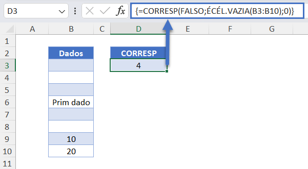 corresp ecel_vazia