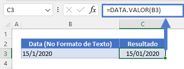 data gravada como texto