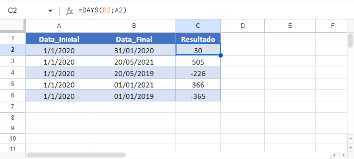 entre datas google