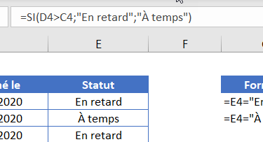 excel formule si