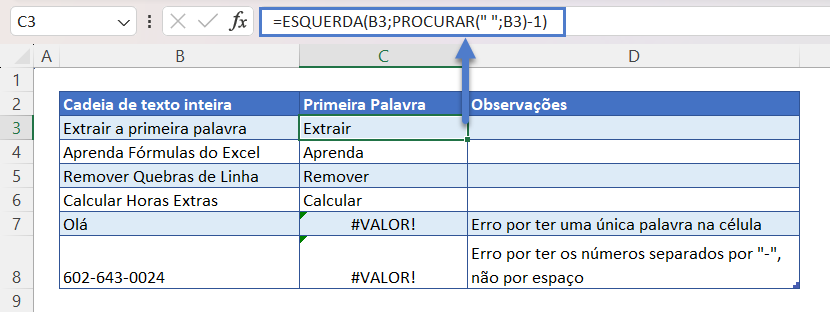 extrair palavra 1