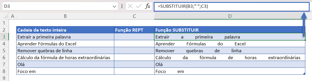 extrair substituir