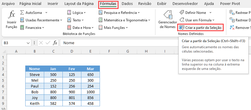 formulas partindo selecao