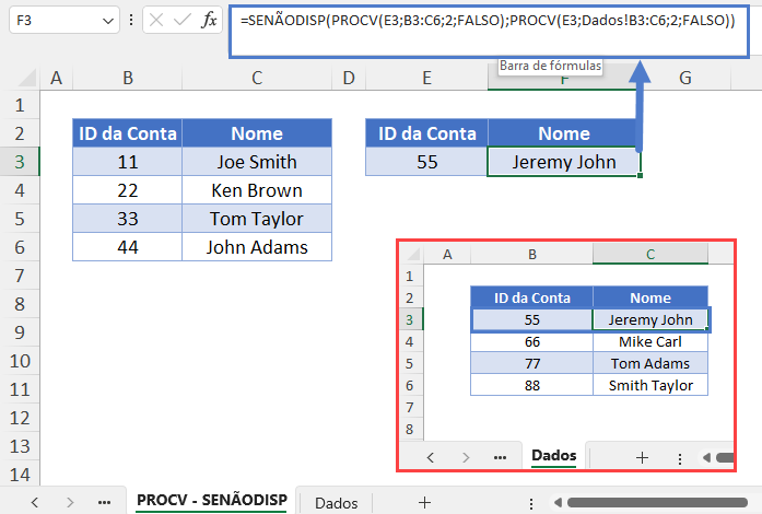 funcao procv com tratamento erro senaodisp