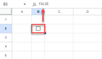 google sheet checkbox unchecked