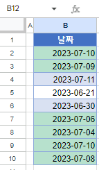 google sheet last week results