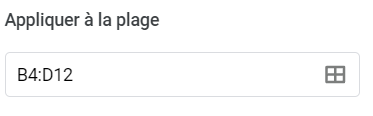 google sheets contient texte appliquer