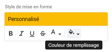 google sheets entre remplissage