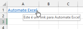 hiperlink dica de tela