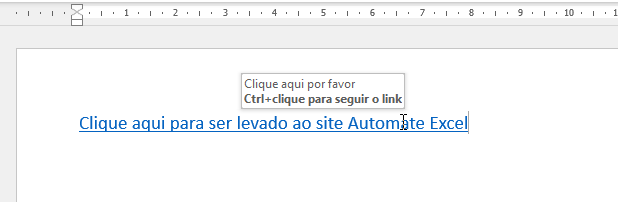 hiperlink word criado