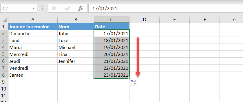 intro remplir auto dates