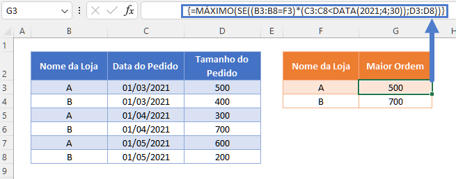 maximo se criterios multiplos referencia