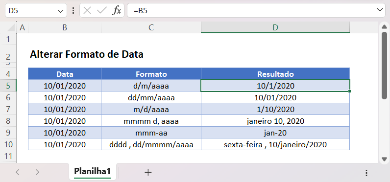 mf alterar formato data