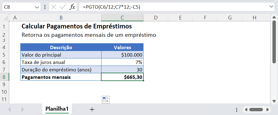 mf calcular pagamentos emprestimos