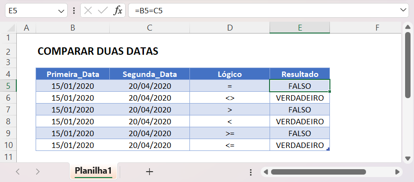 mf comparar duas datas