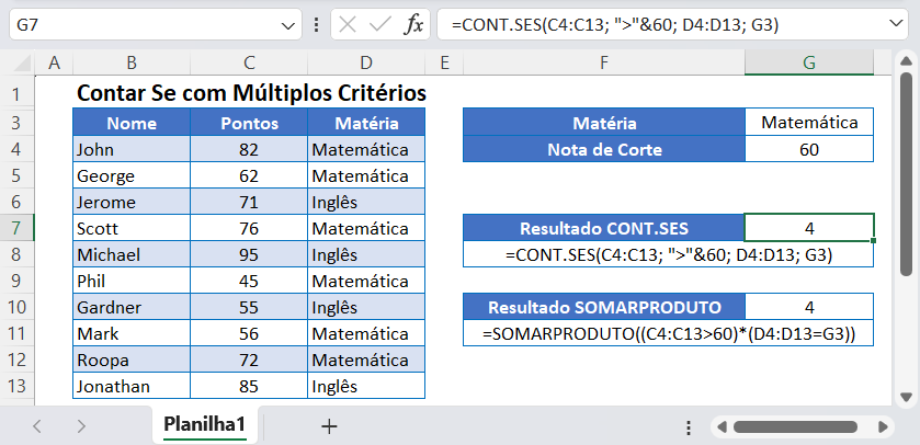 mf contar se varios criterios