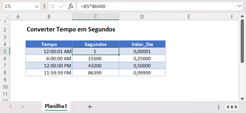 mf converter tempo segundos