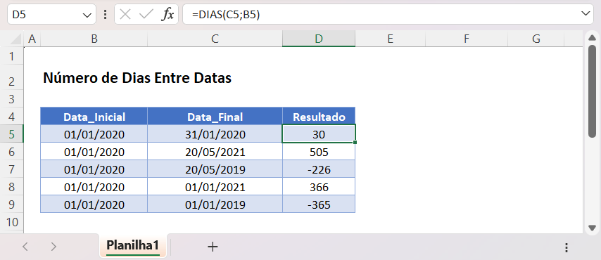 mf dias entre datas