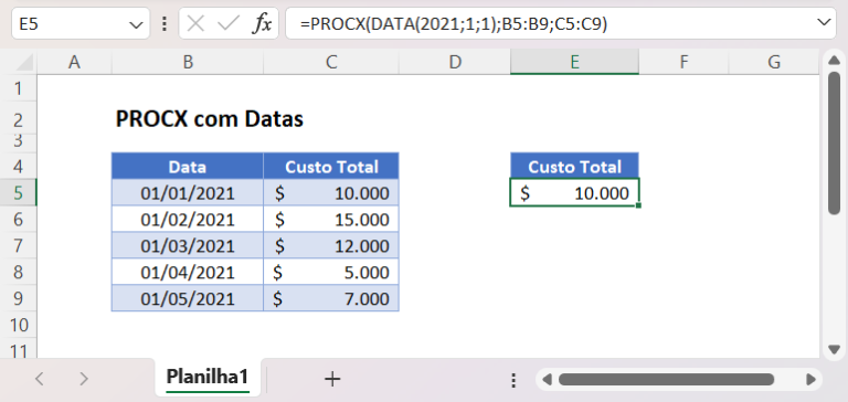 PROCX com Datas - Excel - Automate Excel