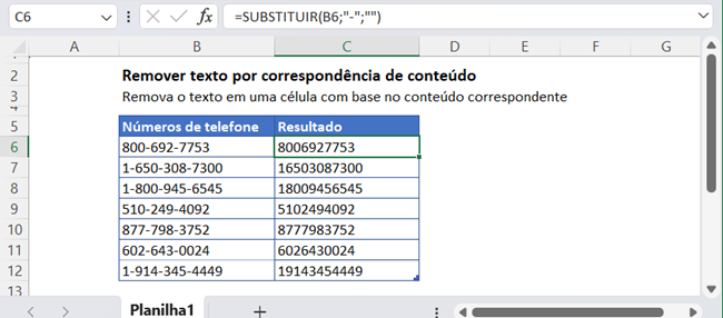 mf remover texto especifico celula