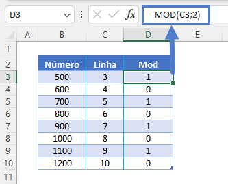 modulo linha par