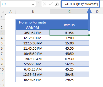 mostra minutos segundos