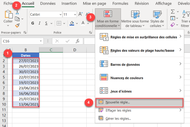 Appliquer une Mise en Forme Conditionnelle à des Dates Dans Excel et Google Sheets Automate Excel